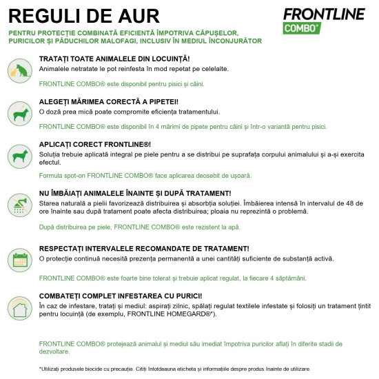 Frontline Combo Spot-On L – Soluție Antiparazitară Externă pentru Câini de Talie Mare (20–40 kg) – 3 Pipete
